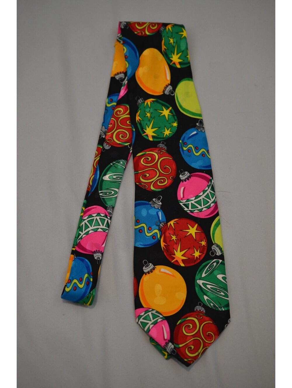 Addiction Christmas Ornament Silk Tie Handmade Korea Holiday Novelty Necktie